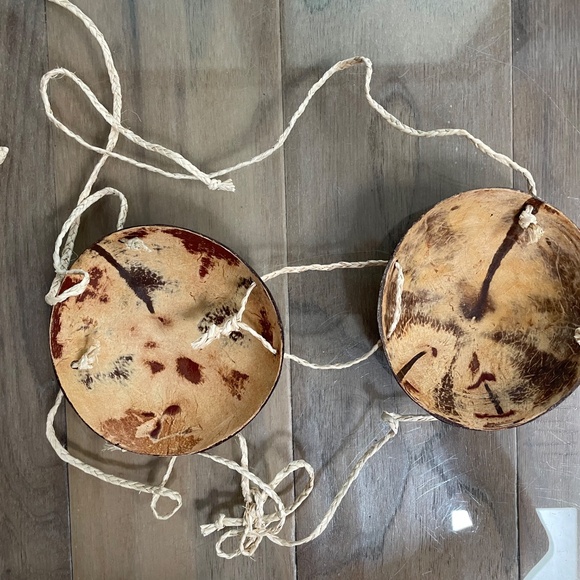 Like New Real Coconut Shell Bikini Top Costume - Picture 3 of 5